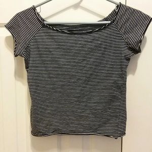 Black and white crop top